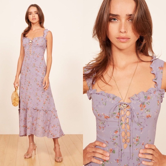 🚫SOLD🚫REFORMATION Naples Floral Ruffle Dress - Picture 2 of 5